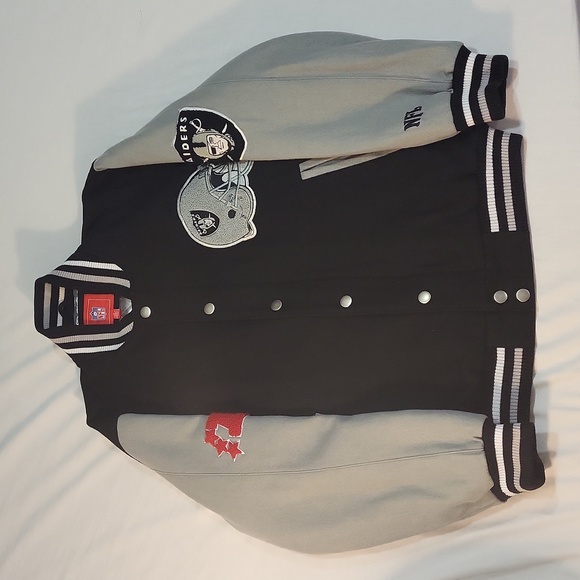 Vintage Raiders football wool varsity Jacket Mens M NFL